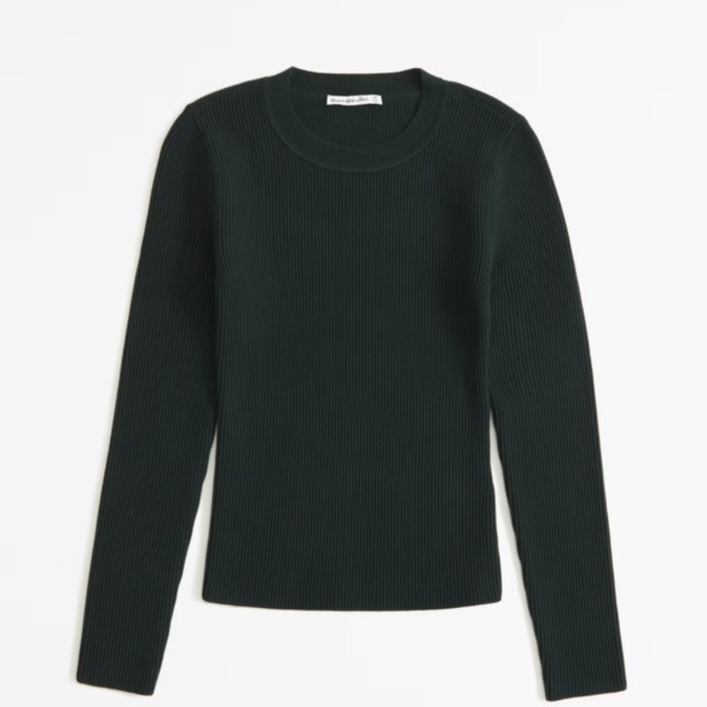 Green Abercrombie Long Sleeve Ottoman Top